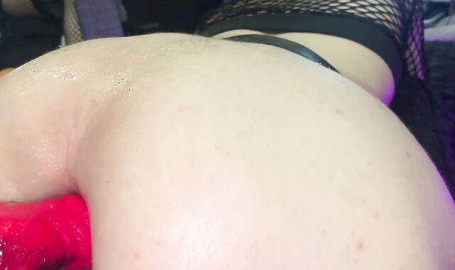 Super-Cute femboy toying with his dog plow stick close up