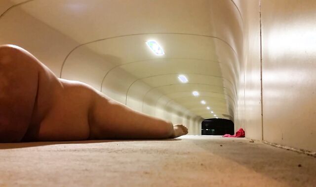 Chub Boy Plays With Himself Near Park