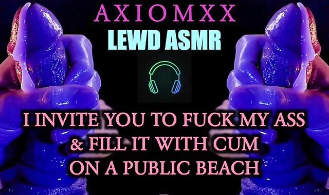 (OBSCENE ASMR) You Catch Me Draining My Dinky on a Public Beach & Then Drill My Bootie