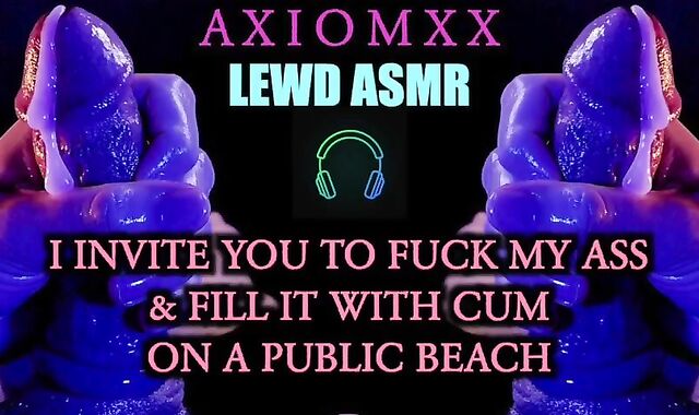 (OBSCENE ASMR) You Catch Me Draining My Dinky on a Public Beach & Then Drill My Bootie