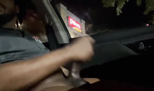 NakedTy Pizza Fellow ENORMOUS DARK-HUED BEEF WHISTLE gas station Getting Off!!!