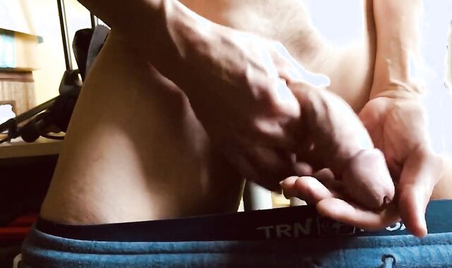 Waving and bouncing my GIGANTIC ROCK-ROCK-HARD MAN SAUSAGE in slow maneuverability