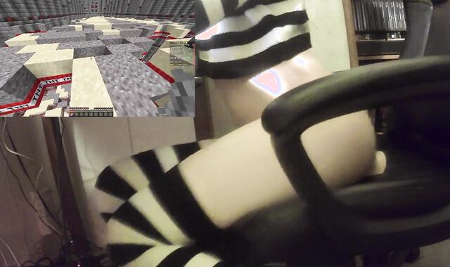 Riding a fake-trunk until I can strike a game of Minecraft TNT Run