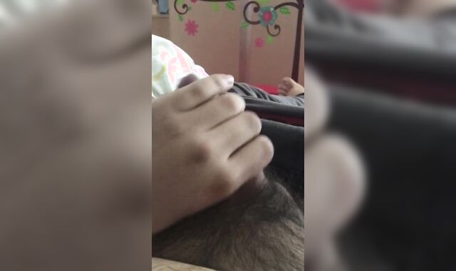 Uncut Cock-Squeezing Foreskin Stroking and Jizz