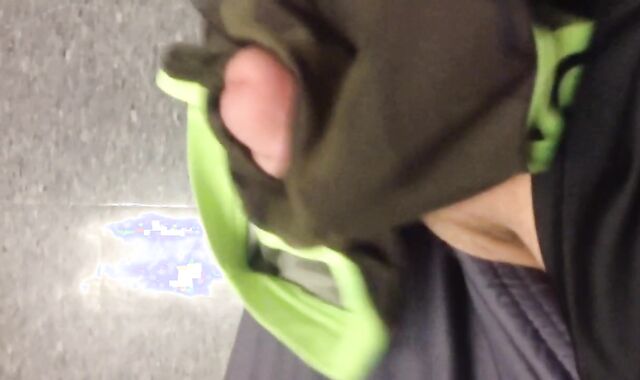 Jacking with underwear in the locker room