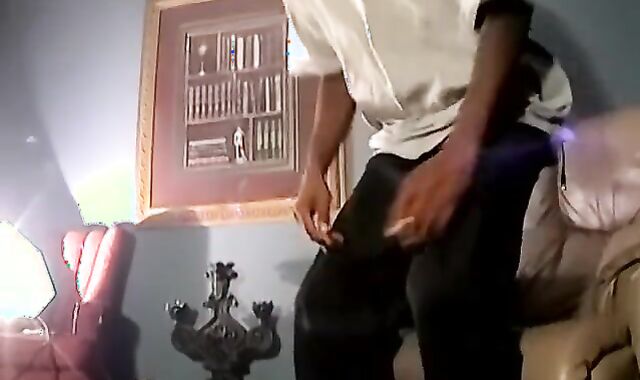 Super supah super hot dark-hued fledgling makes his man rod splatter jizz