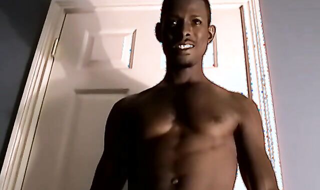 Super supah super hot dark-hued fledgling makes his man rod splatter jizz