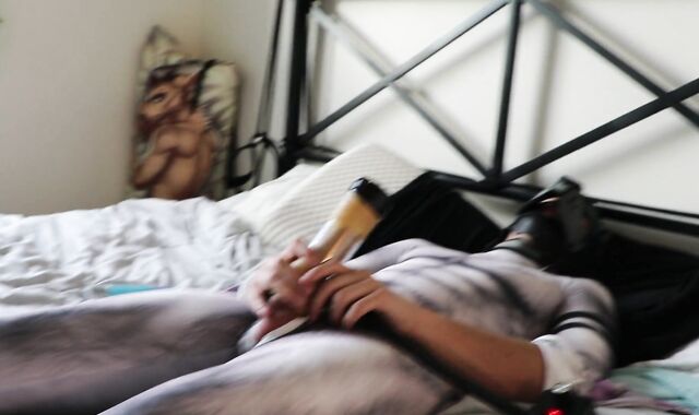 Pup clad in petsuit shoots a fountain enormous using Venus 2000 milker