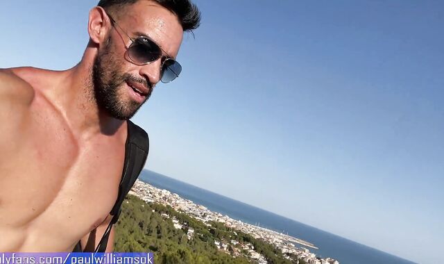 Aesthetic boy does nude hiking and gets caught