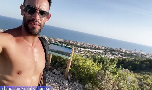 Aesthetic boy does nude hiking and gets caught