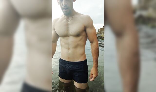 dancing on the sea coast. I almost got caught