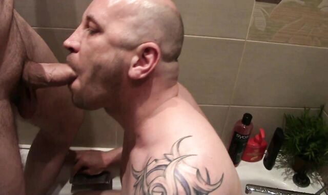 Continuation GROUP SUCK MADNESS - GROUP PISSING - trio males take turns urinating on me with slaps