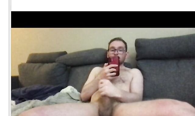 Chaterbate Demonstrate Wool Adorned jizz-pump pours out while masterbating