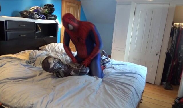 spiderman spunking on his cyborg idiot