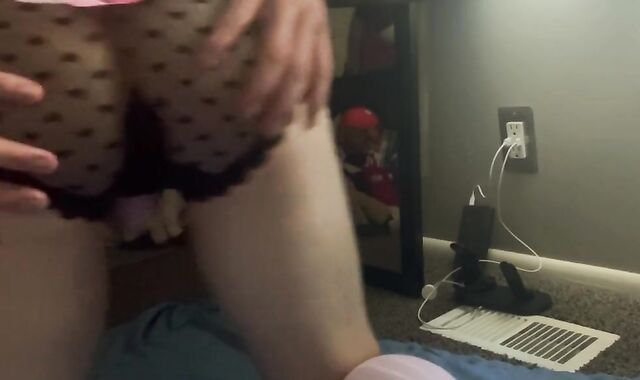 Slick teen booty turned red from spanking