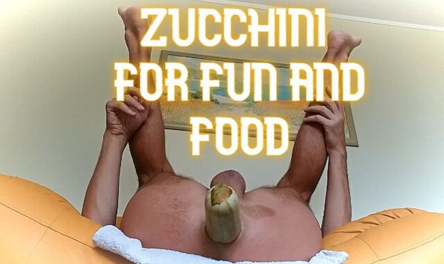 Zucchini for fun and food, deep rectal ravage with zucchini, cooking breakfast with an anal invasion intrusion caboose-speculum
