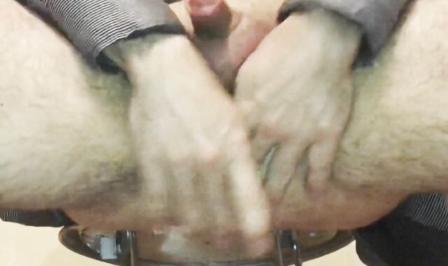 Suited dude in socks and tie with a shag stick