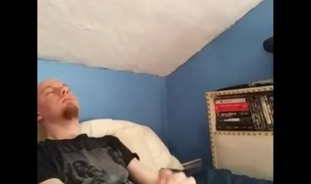 Ultra-Cute Guy Covers His T-T-Shirt in Cum