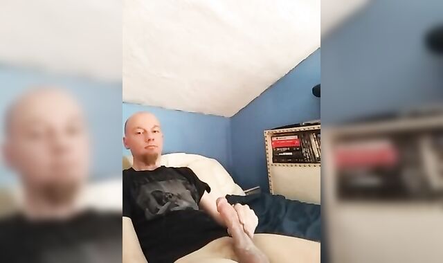 Ultra-Cute Guy Covers His T-T-Shirt in Cum