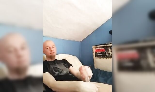 Ultra-Cute Guy Covers His T-T-Shirt in Cum