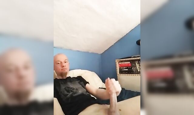 Ultra-Cute Guy Covers His T-T-Shirt in Cum