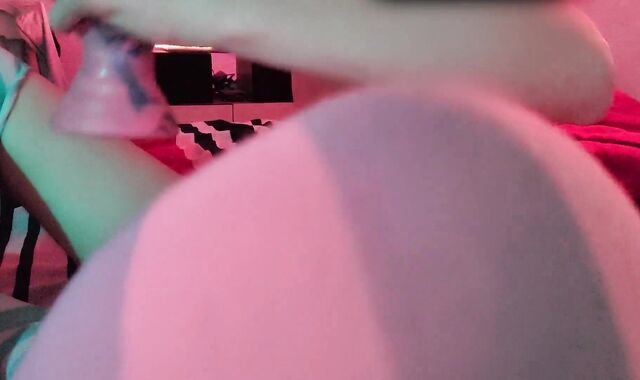 Knotting myself with a ample bear toy