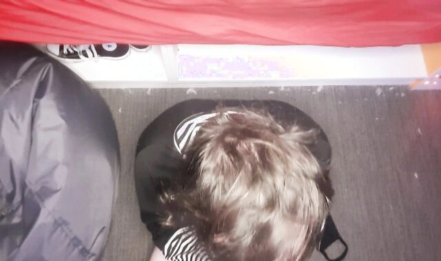 Point Of Glance: Spying on Cute Young Femboy Pulverizing Hairy Man