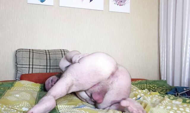 Midget pokes his culo boning with a steel hook