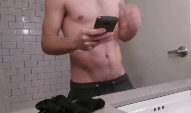 I caught my fag-for-pay roommate jacking off in our shower