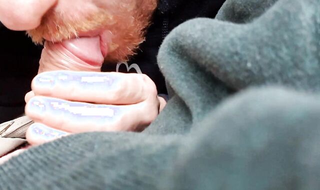 Deep-Fellating a fellow off in a truck