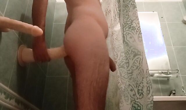 three schlongs in my sweet backside?))