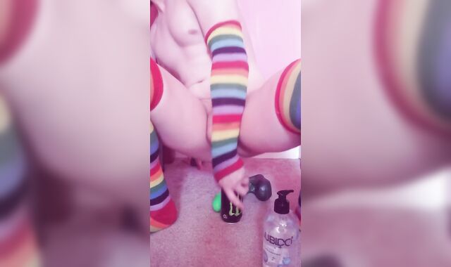 Femboy using a can of Monster as a screw stick (onlyfans: RainbowFemboy)