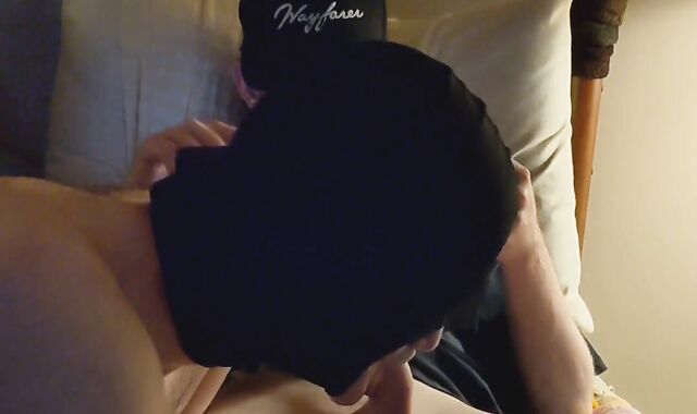 Serviced — Getting deep-fellated and serviced by hooded cocksucker