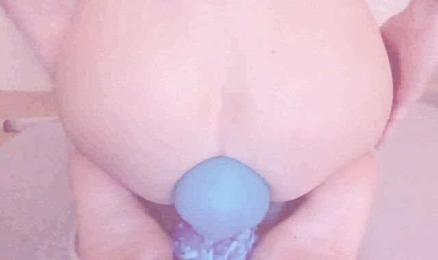 Femboy Up Close Screw Stick Riding