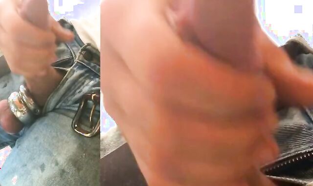 on construction site watching 2 studs masterbate & goon together