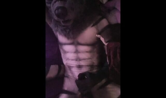 Just a furry Hyena frolicking with himself