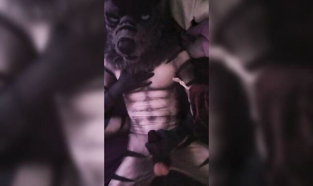 Just a furry Hyena frolicking with himself