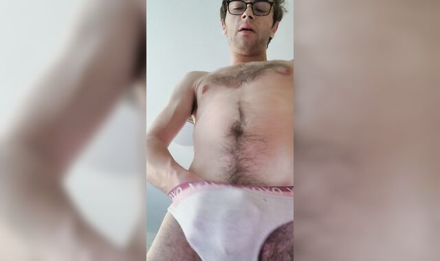 WEBSLUT RECORDING HIMSELF CLAD IN DOLLS'S UNDERWEAR WITH AN GIANT TRUNK IS HIS BACKSIDE
