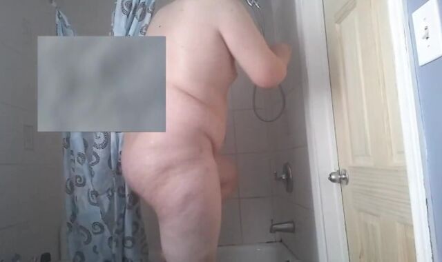 Me taking a bathroom