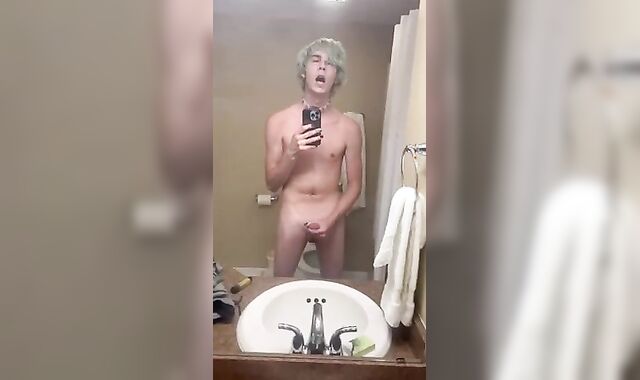 Femboy On Vacation Slinks Away to Cum on Face????(they were in the next room????)