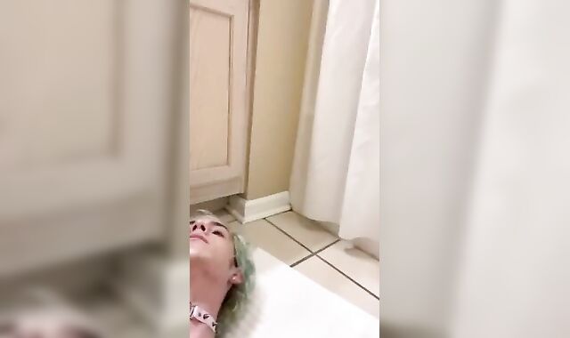 Femboy On Vacation Slinks Away to Cum on Face????(they were in the next room????)