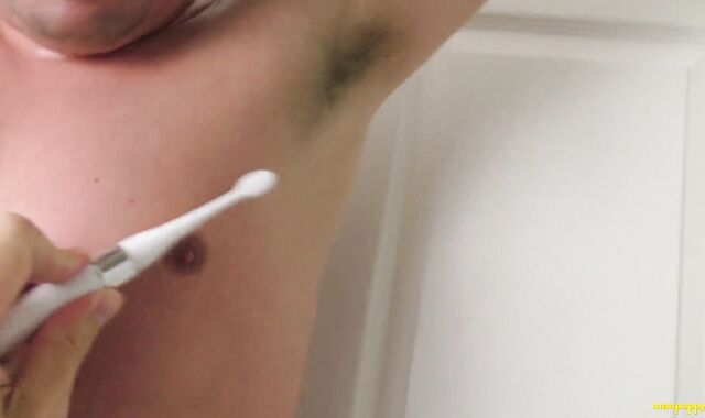 Youthfull twink Johnny Mercy gets tickled with a feather