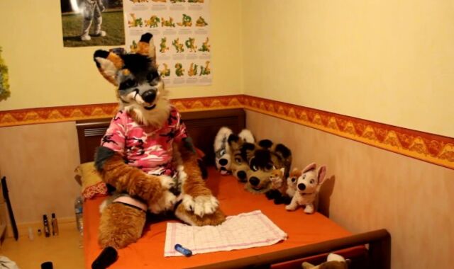 Repo having some fun with fleshlight and Bolt plushie