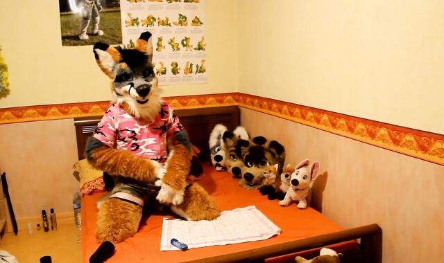 Repo having some fun with fleshlight and Bolt plushie