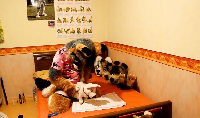 Repo having some fun with fleshlight and Bolt plushie