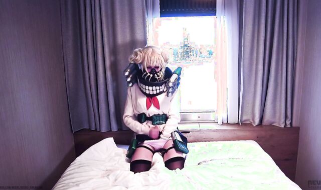 Himiko Toga Edges and Fingers her Butt
