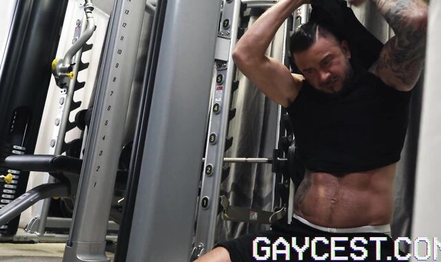 2 luxurious lad studs pummeled raw by ripped DILF in gym