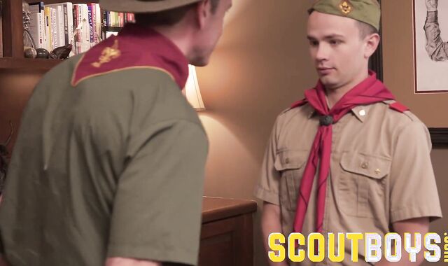 Super-Fucking-Hot naughty strung up scoutmaster wet fucks smooth youngster
