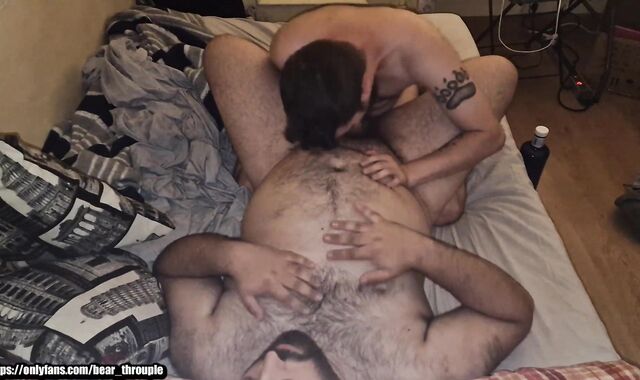 Wool Caked wolf packs my butt with jizz