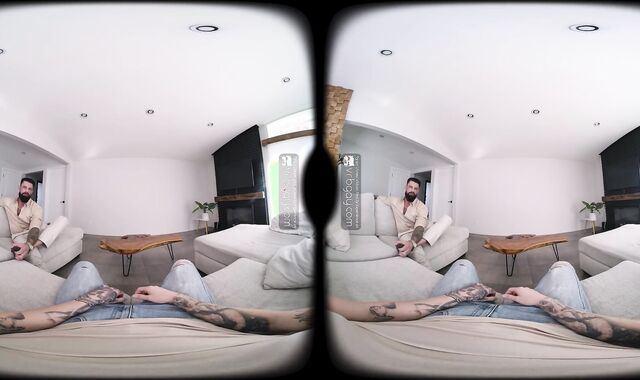 VRB Queer Sans A Condom supah meeting with furry unshaved fellow Alpha Wolfe VR Porn